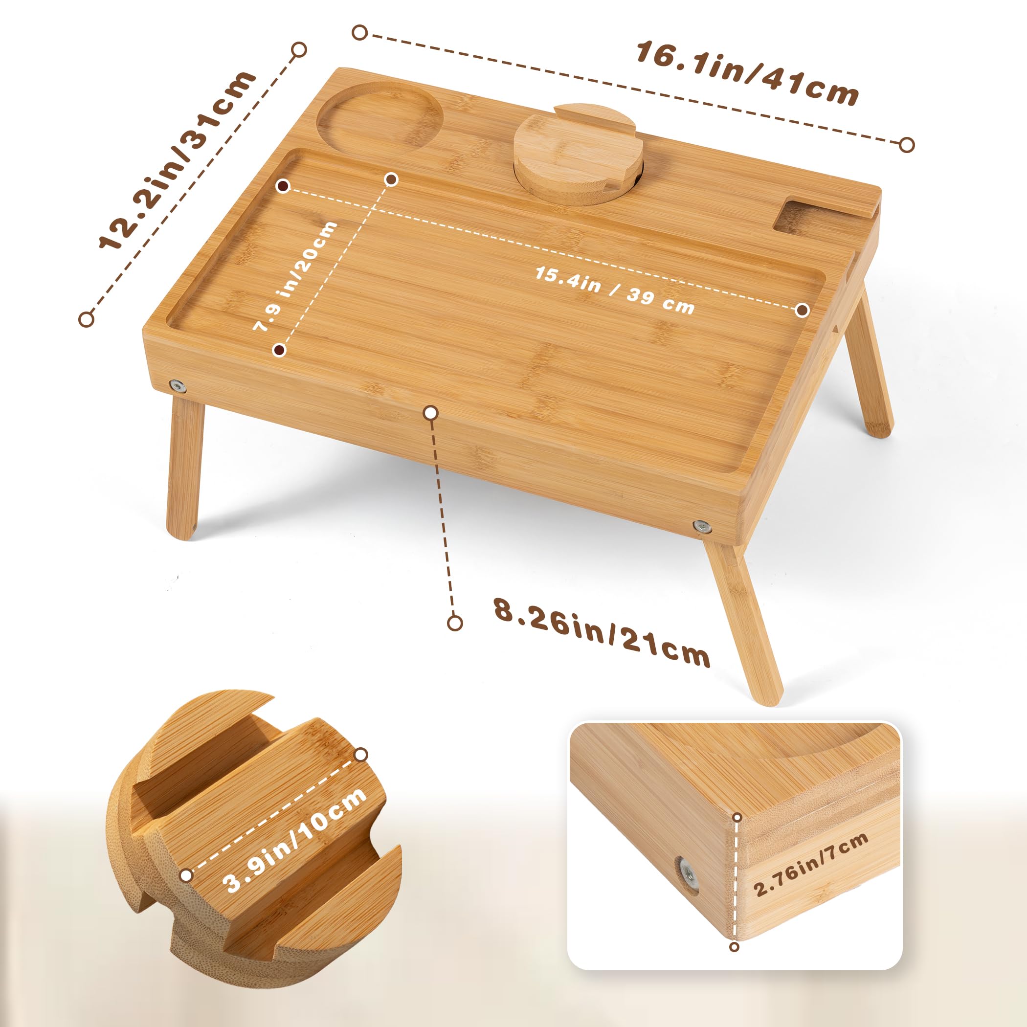 Bamboo material with varnished finish for Lavievert tray