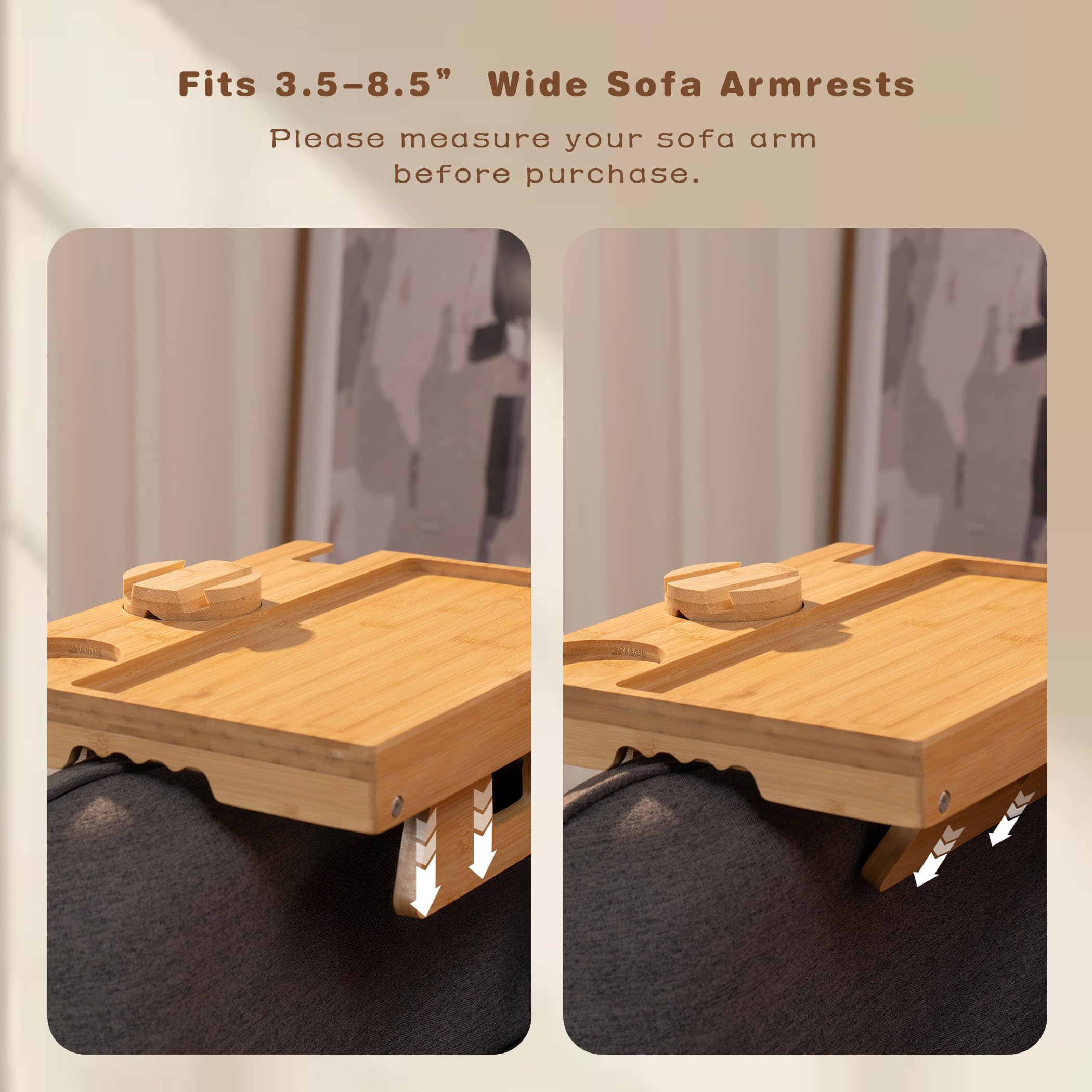Heavy-duty hinges and non-slip EVA pads on arm tray