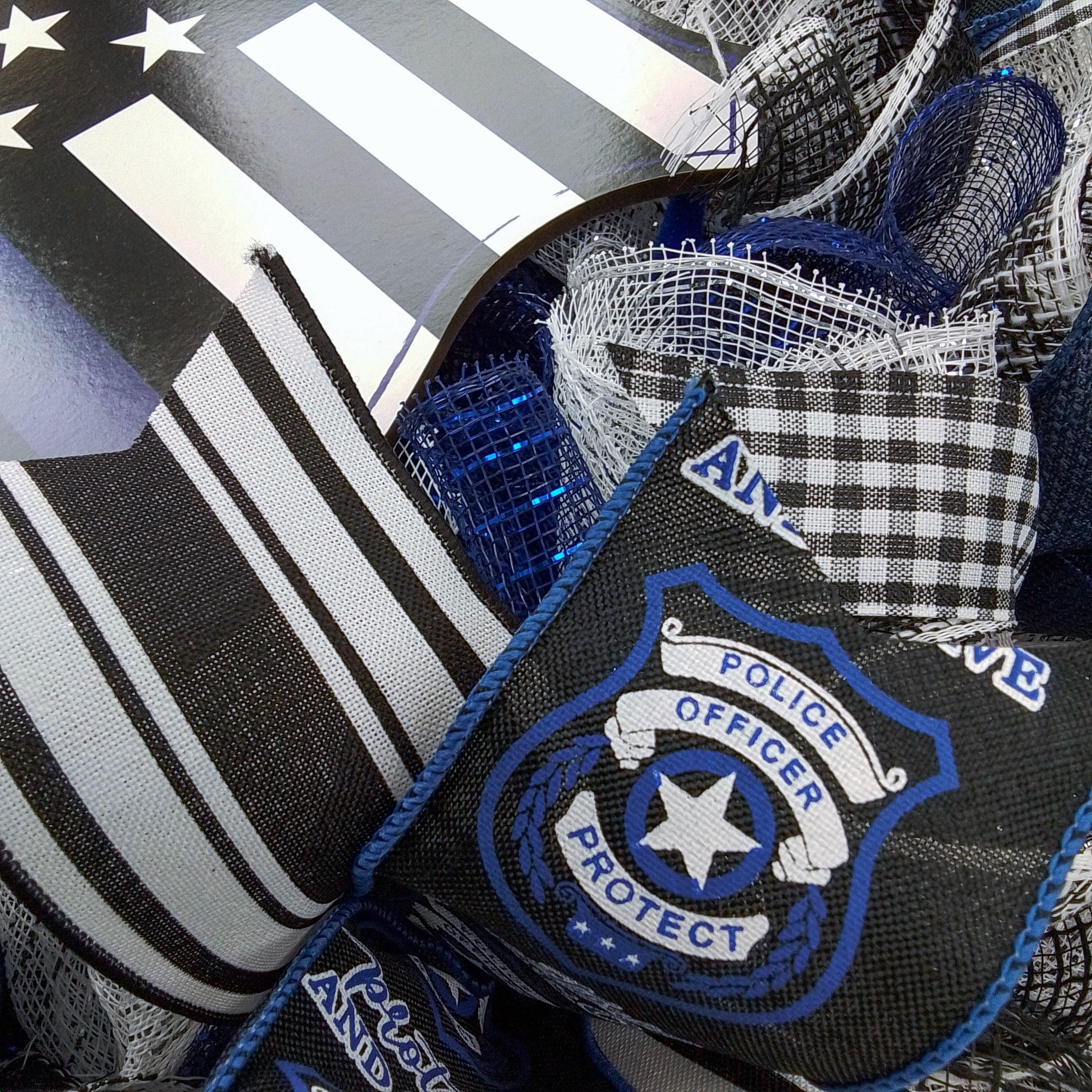 Door decor with police theme for law enforcement