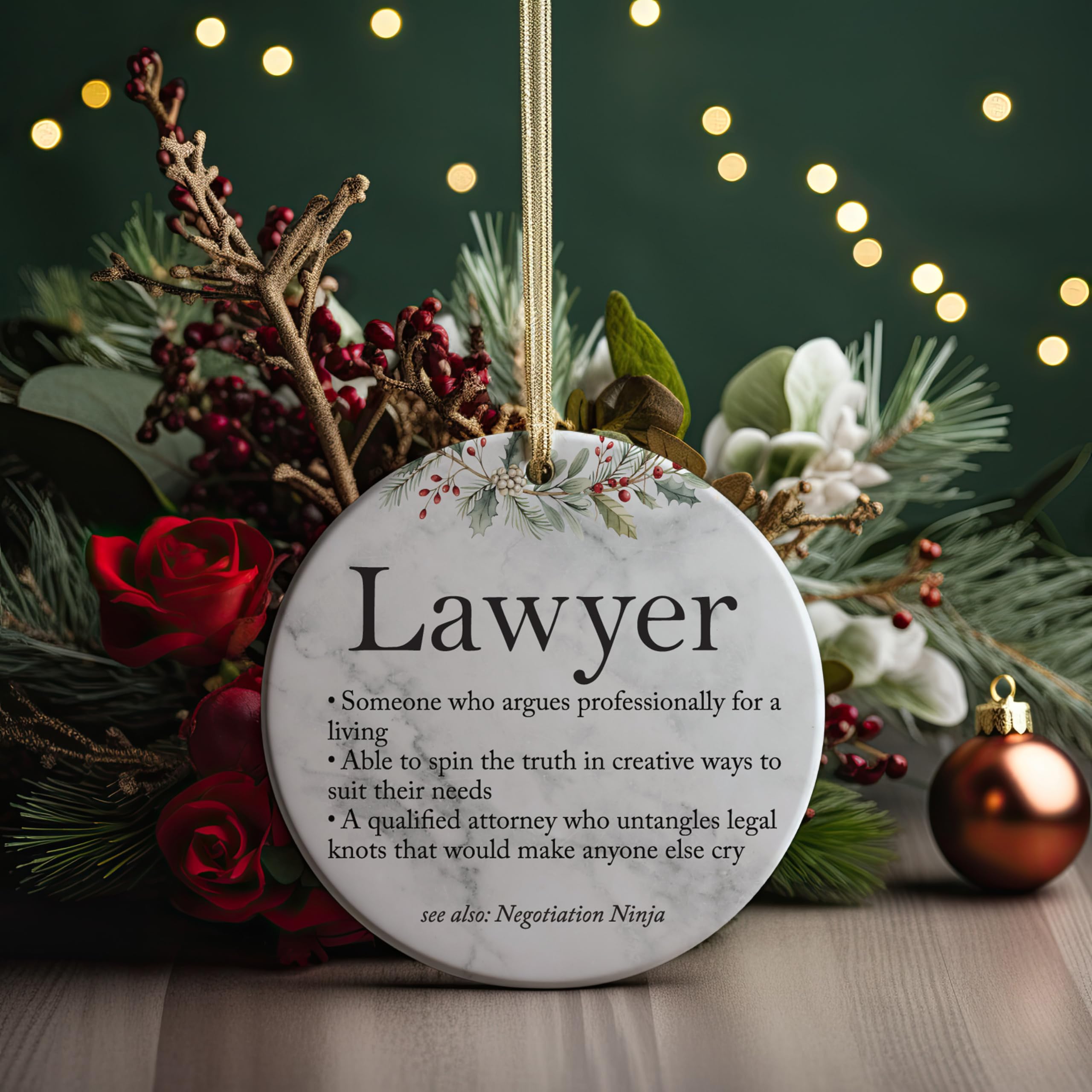 Keepsake ornament for legal professionals and law students