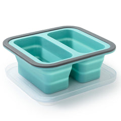 LAweixian mint green folding silicone storage box with lid