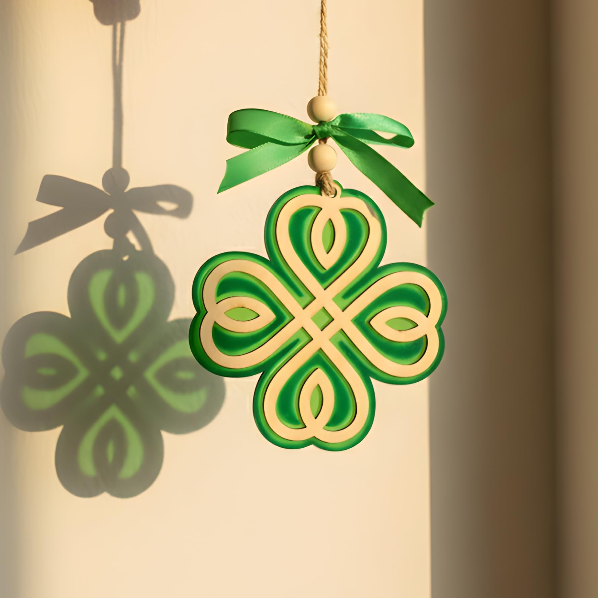 Vintage style Irish blessing card with shamrock decor