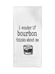 Layne Wilson bourbon tea towel white 15x26