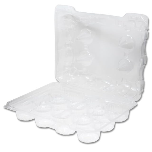 Bulk case of 100 cupcake containers