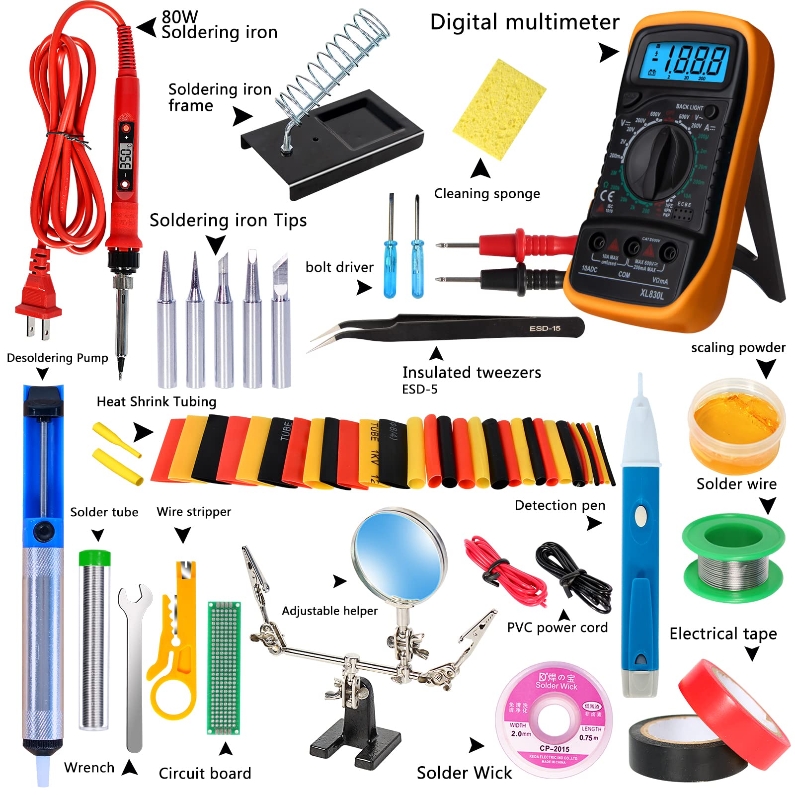 LCD Digital Soldering Gun temperature display