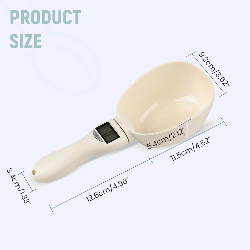 LCD Screen displays precise measurement on digital measuring spoon
