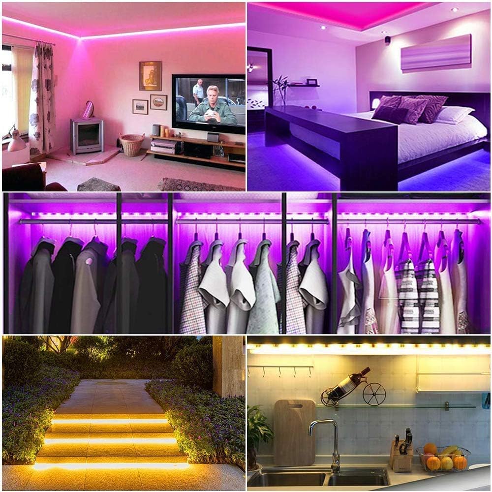 Multi-colored LED strip lights suitable for festive decorations