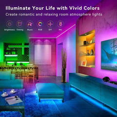 Indoor non-waterproof RGB strip lights with 3M adhesive
