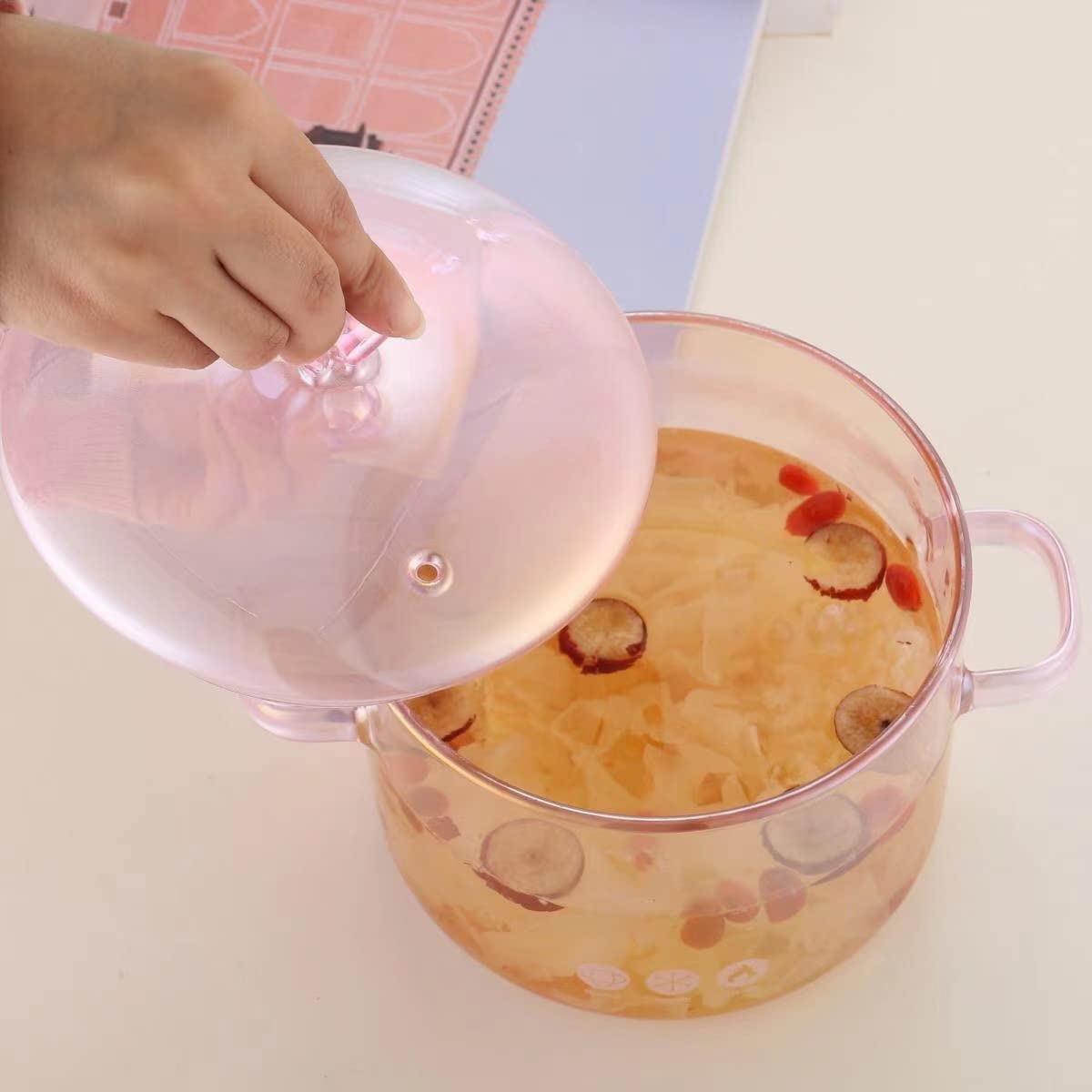Lead-free non-toxic borosilicate glass cookware