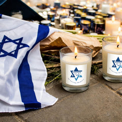 Lead-free cotton wick inside Yahrzeit memorial candle