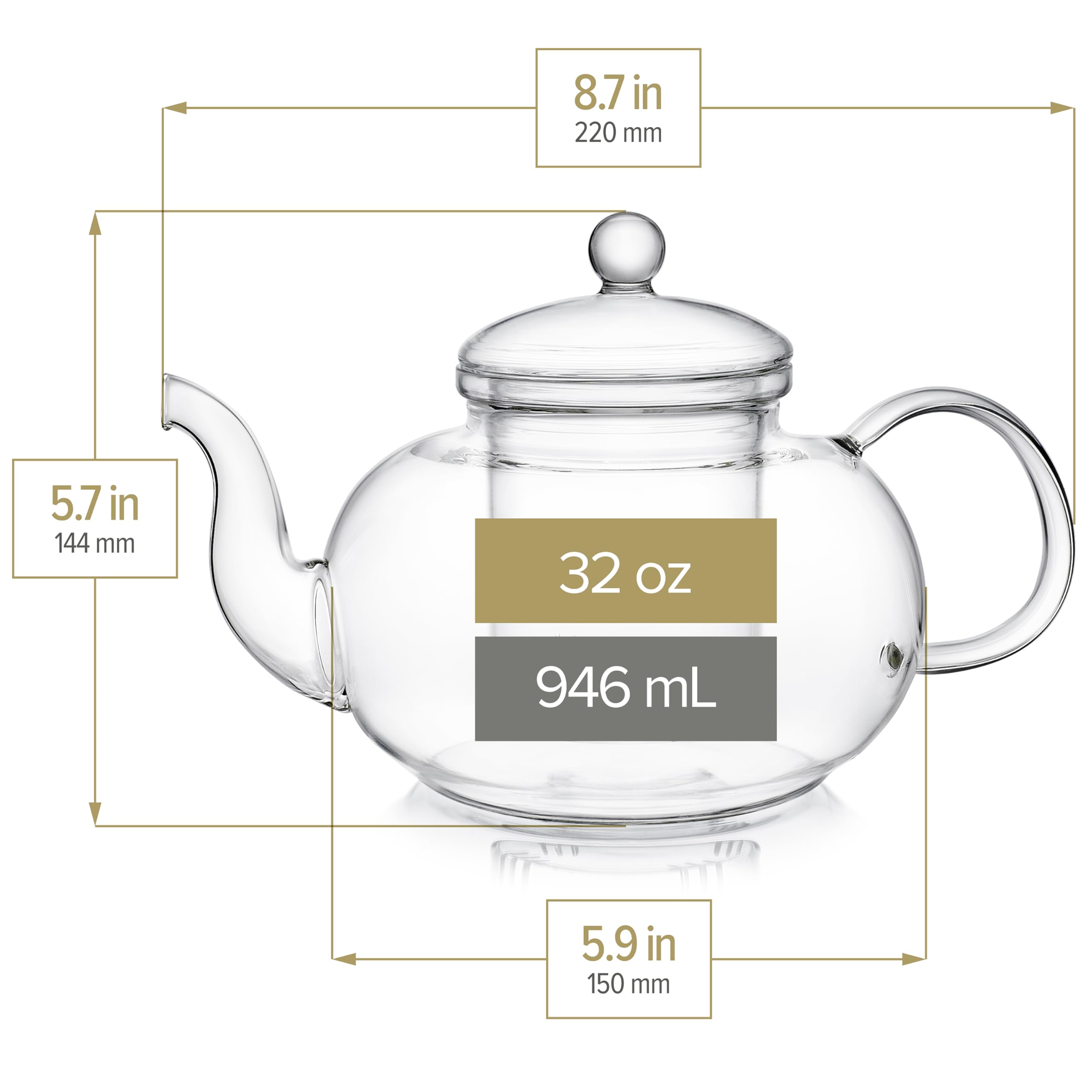 Lead-free blossoms glass tea set packaging