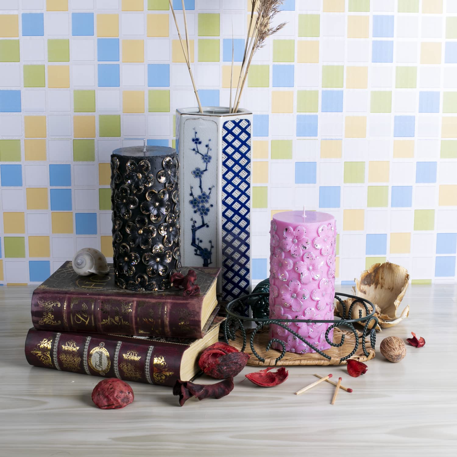 15 color options for candle colors
