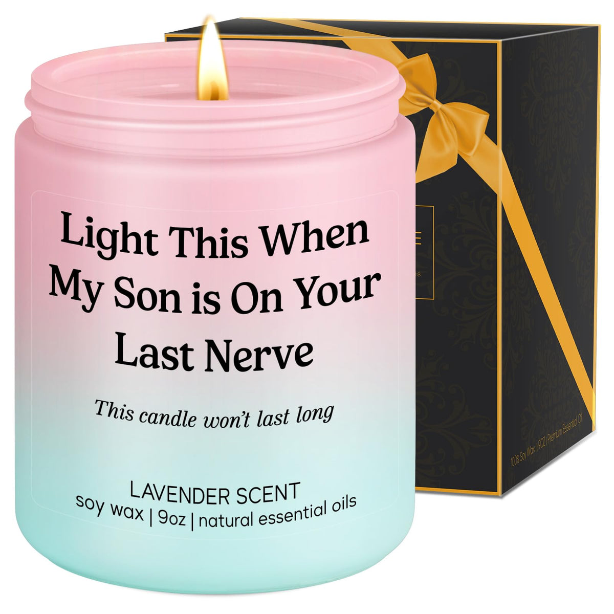LEADO Candle lavender 9oz daughter in law gift with humorous message