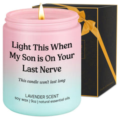 LEADO Candle lavender 9oz daughter in law gift with humorous message