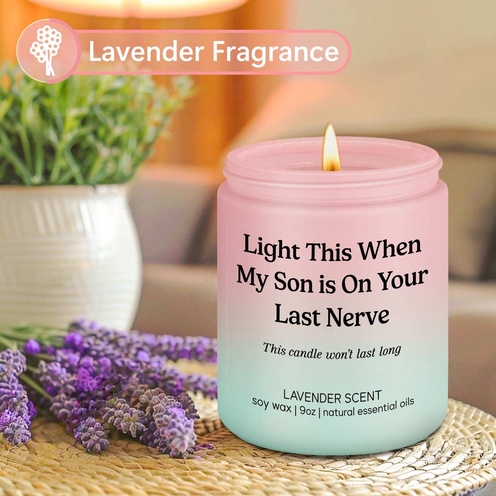 Daughter in law gift candle message from mother in law