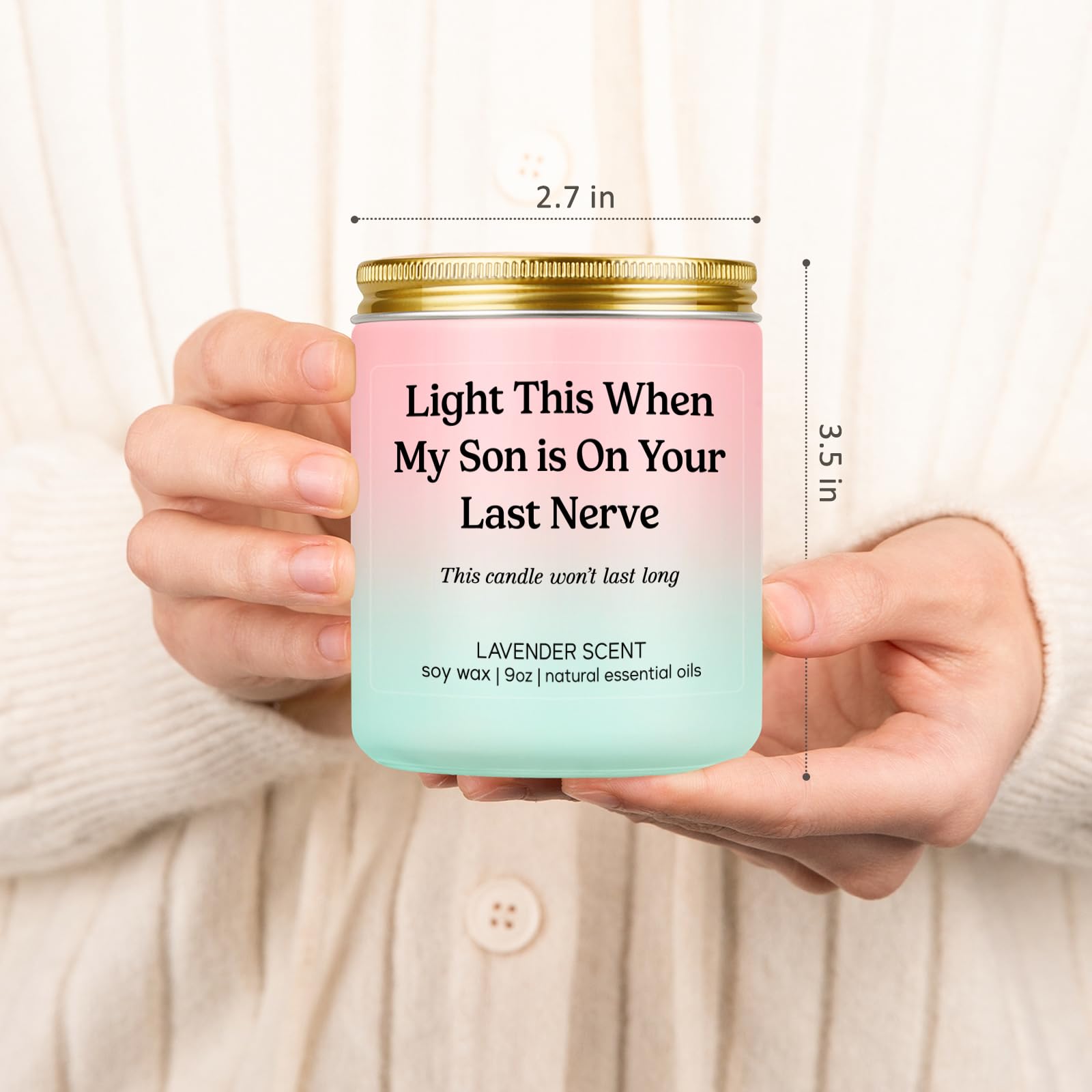Natural wax candle with cotton wick by LEADO