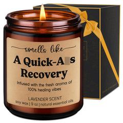 LEADO Get Well Candle 9oz lavender for recovery
