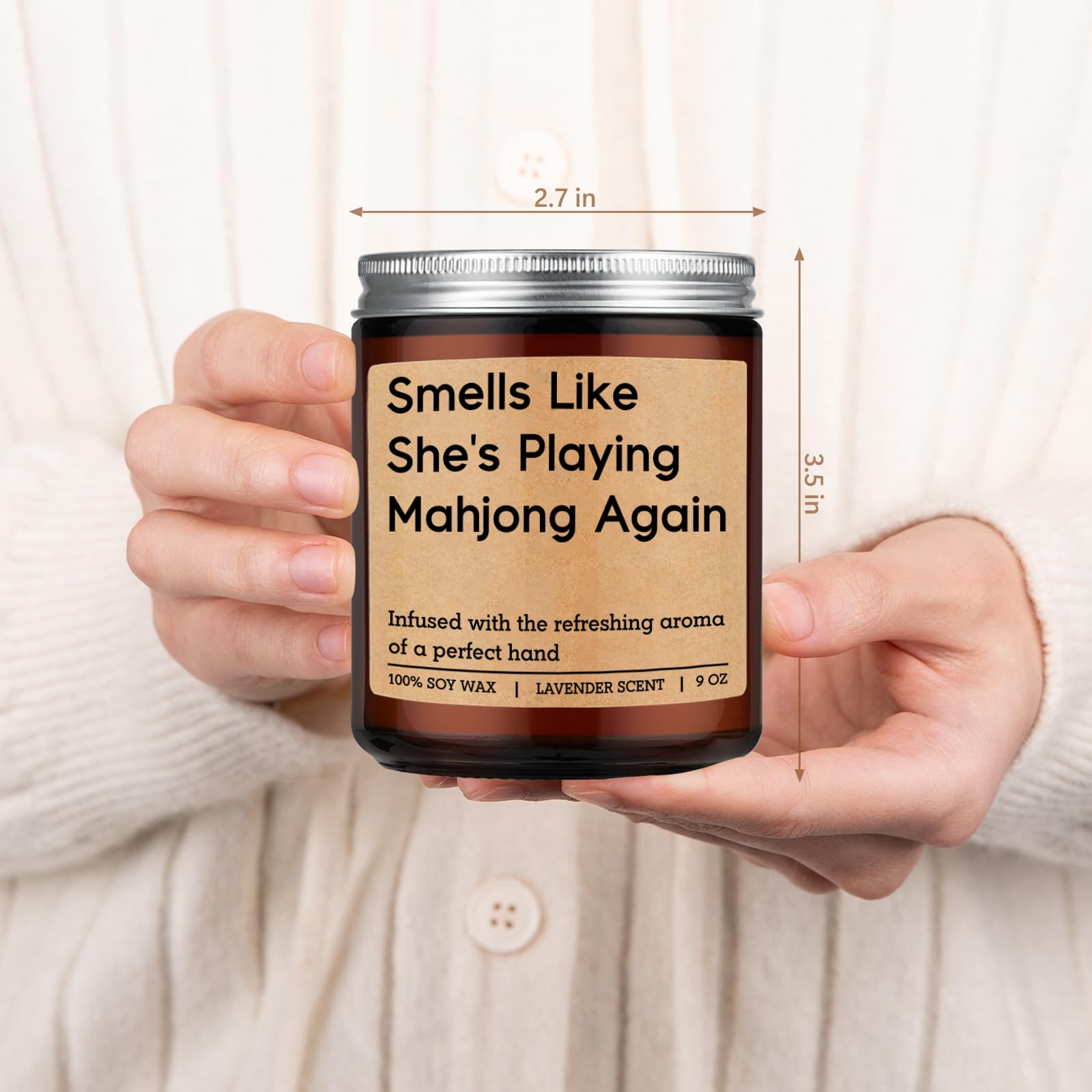Natural wax candle with cotton wick long burn time