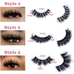 LEAFMOON Wispy Mink Lashes 14-18mm Mixed Volume 3 Styles