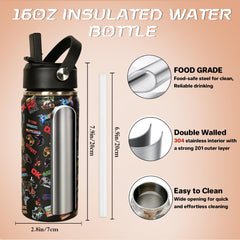 BPA-free rust-resistant stainless steel water bottle for children