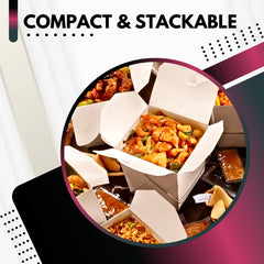 Stackable takeout boxes for catering and events