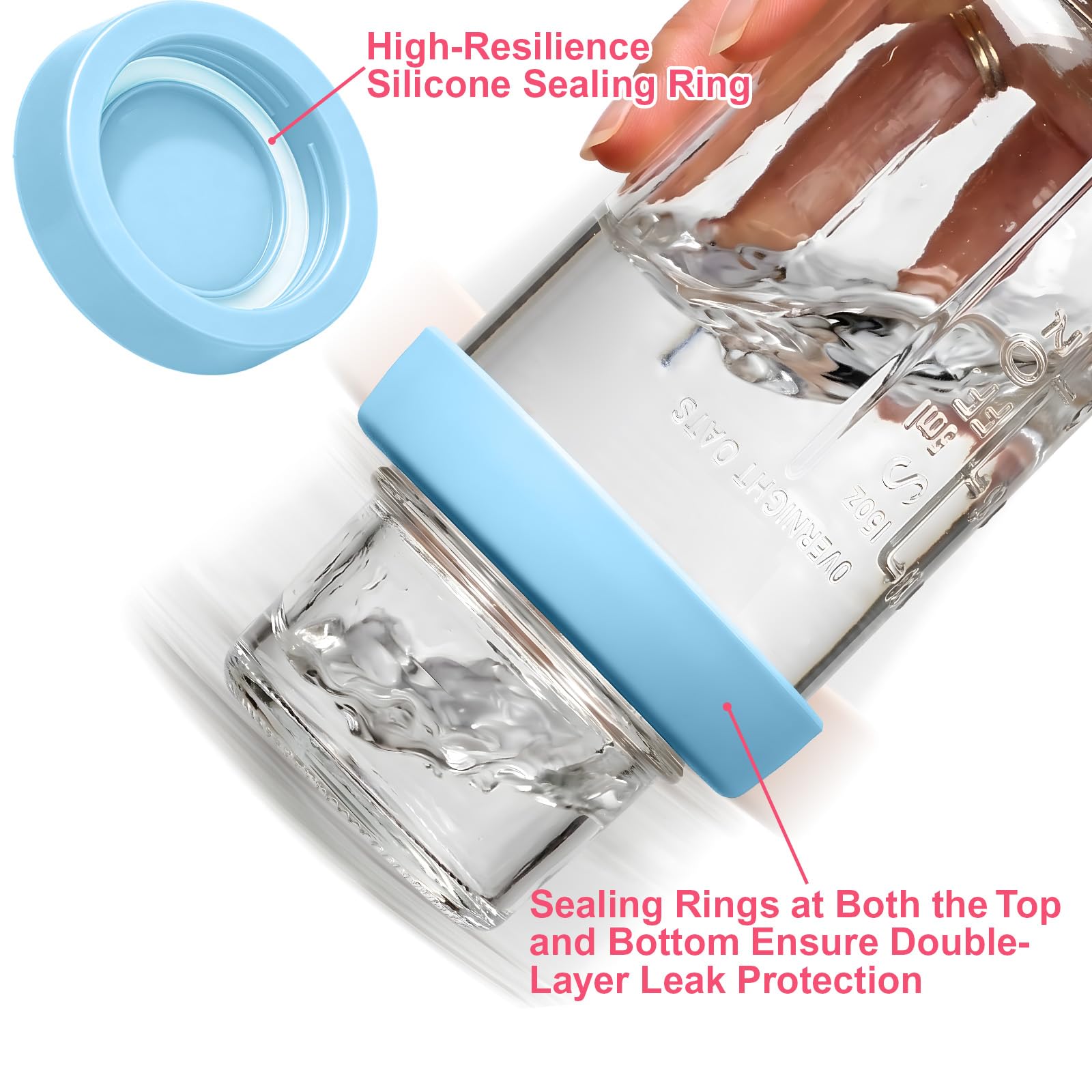 Leakproof silicone gasket and secure lid for travel