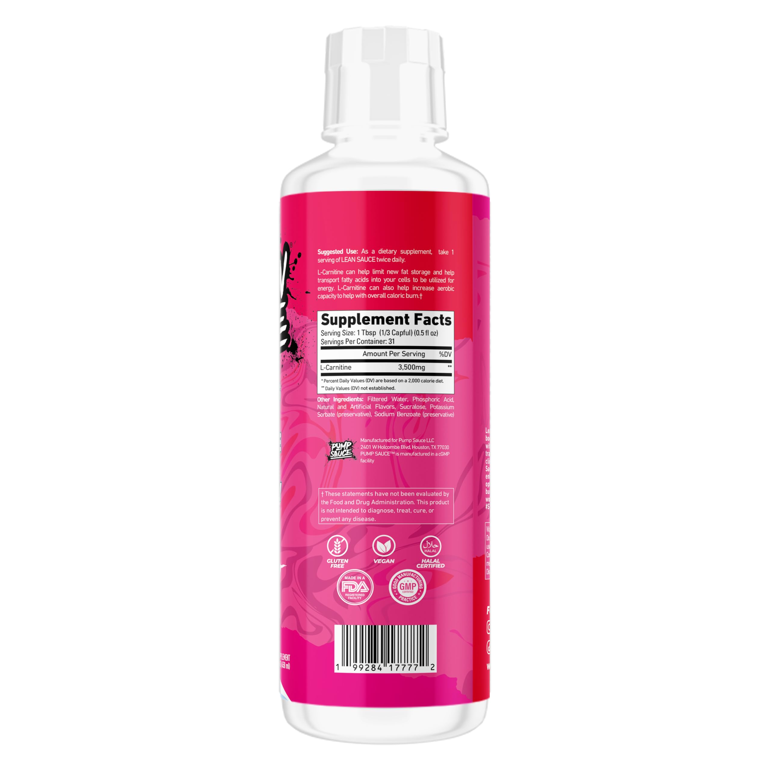 L-Carnitine Liquid 3500mg Lean Sauce Watermelon Ice