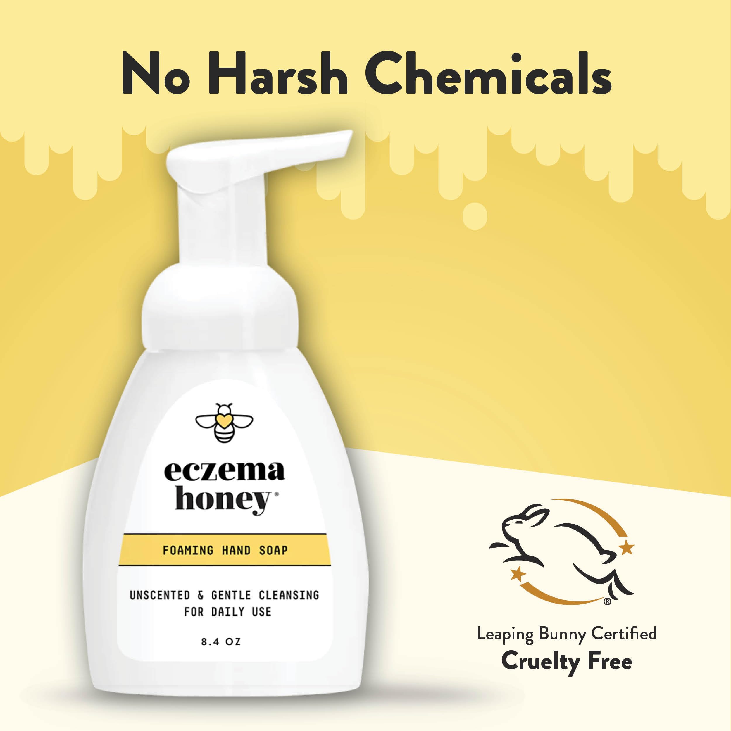 Leaping Bunny certified cruelty-free hand soap from ECZEMA HONEY