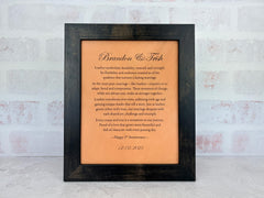 Leather art framed 8x10 inches without glass