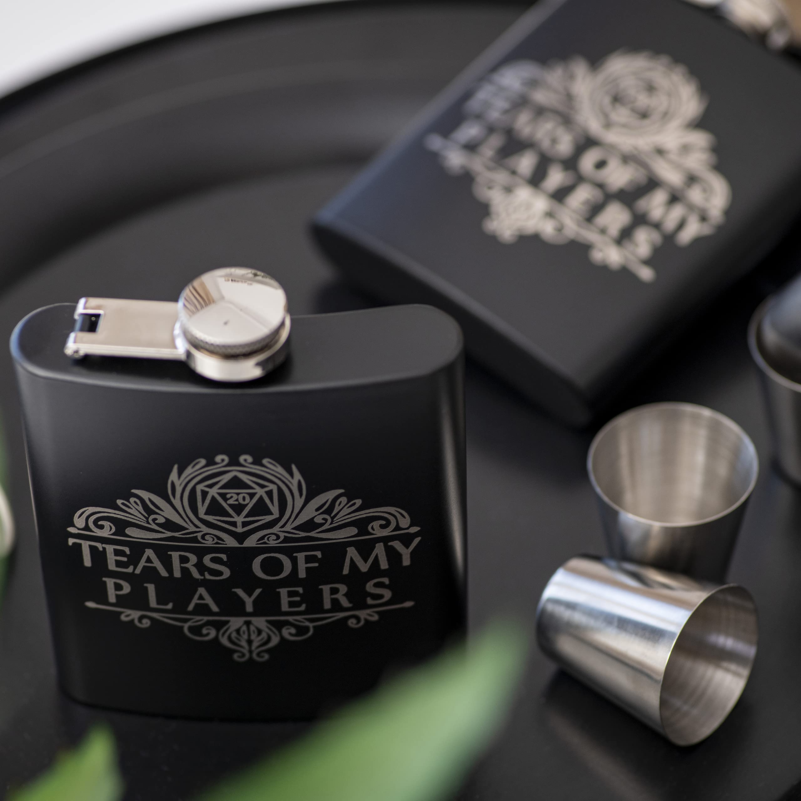 Leather case with Tears of My Players flask