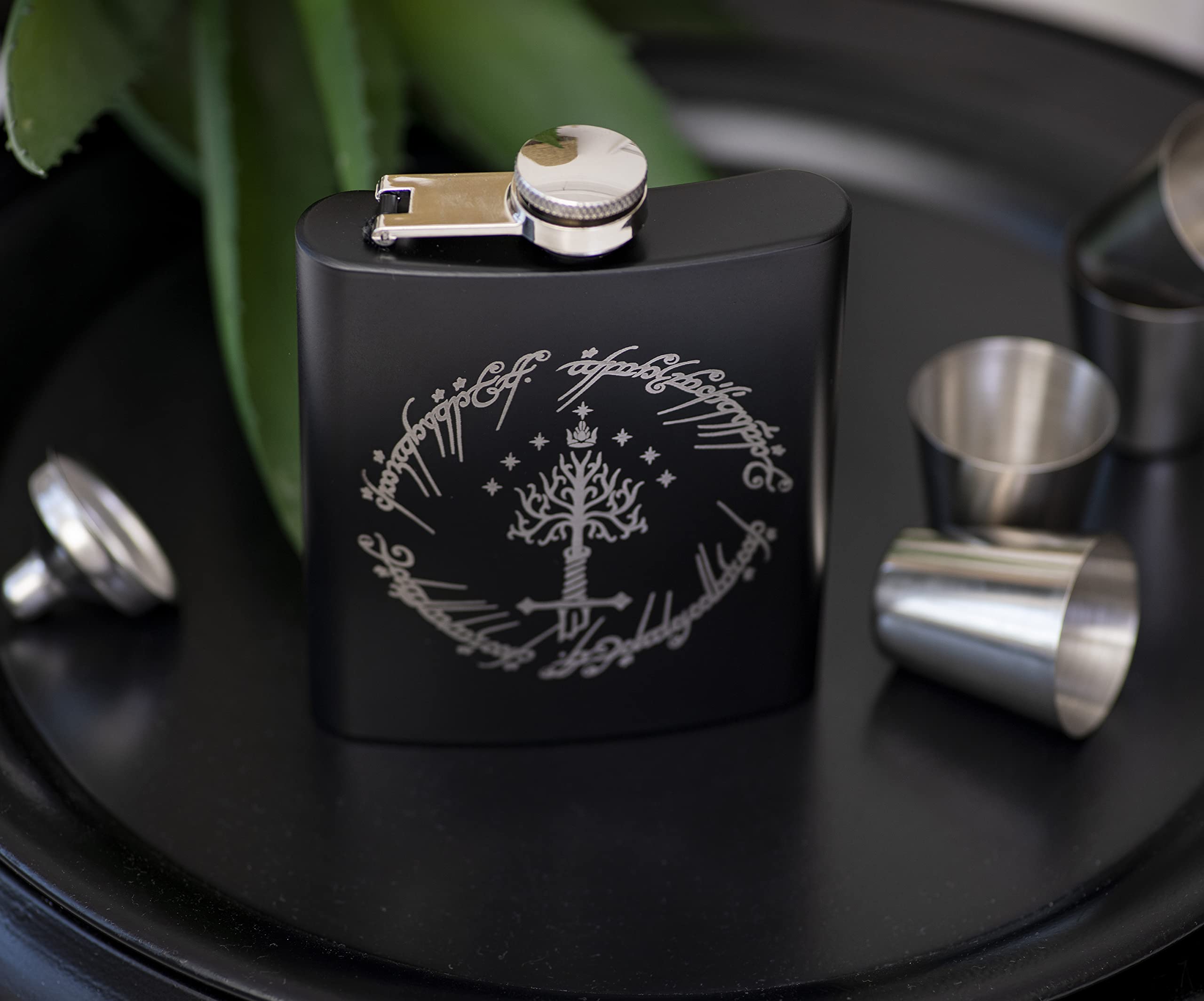 Leather carry case with flask gift set