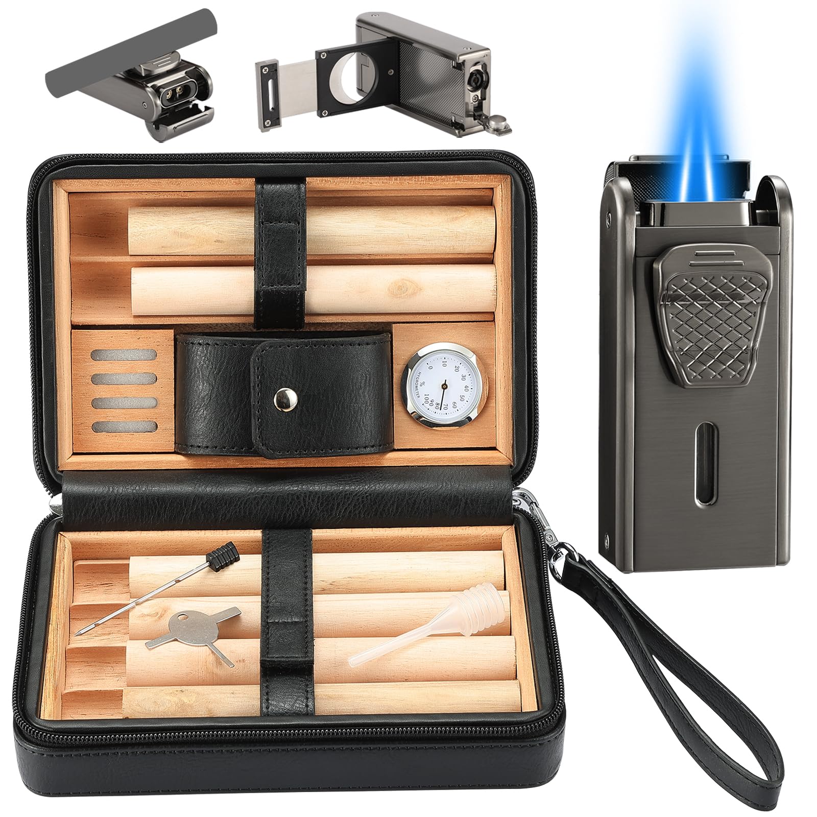 Premium leather textured exterior of case