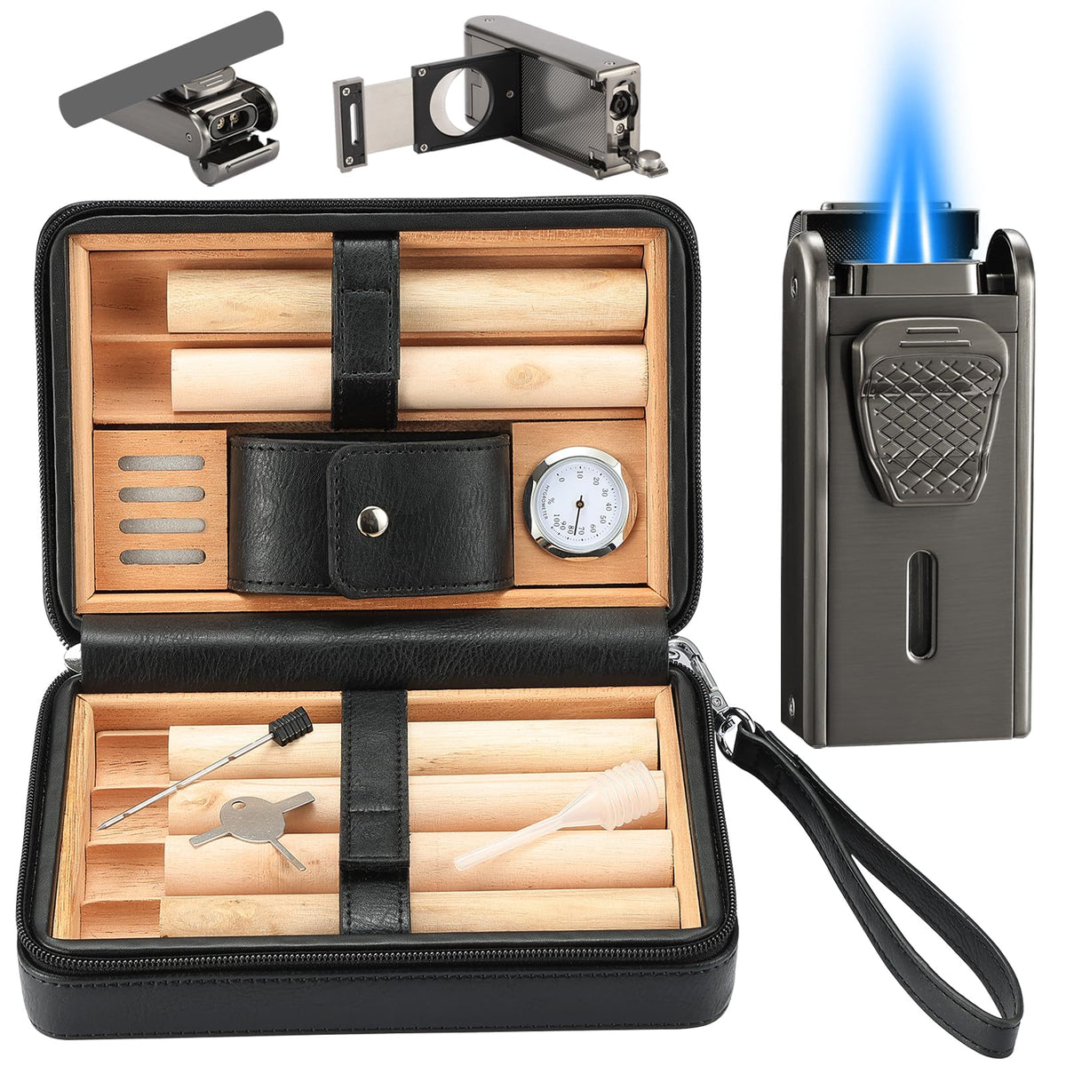 Premium leather textured exterior of case