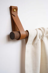 Keyaiira leather curtain rod holder bracket sustainable leather