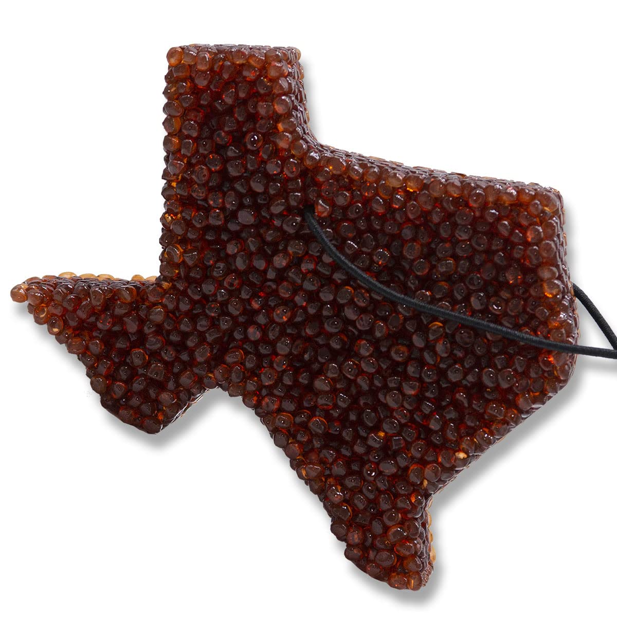 Leather and Lace Scented Freshie brown Texas State Shape