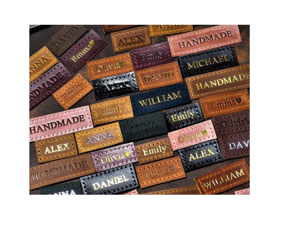 Leather Name Patch front view