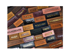 Leather Name Patch front view