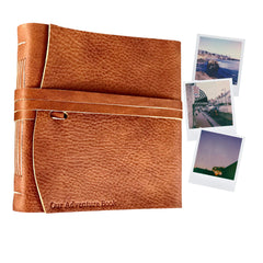 Leather photo album with customizable cover option