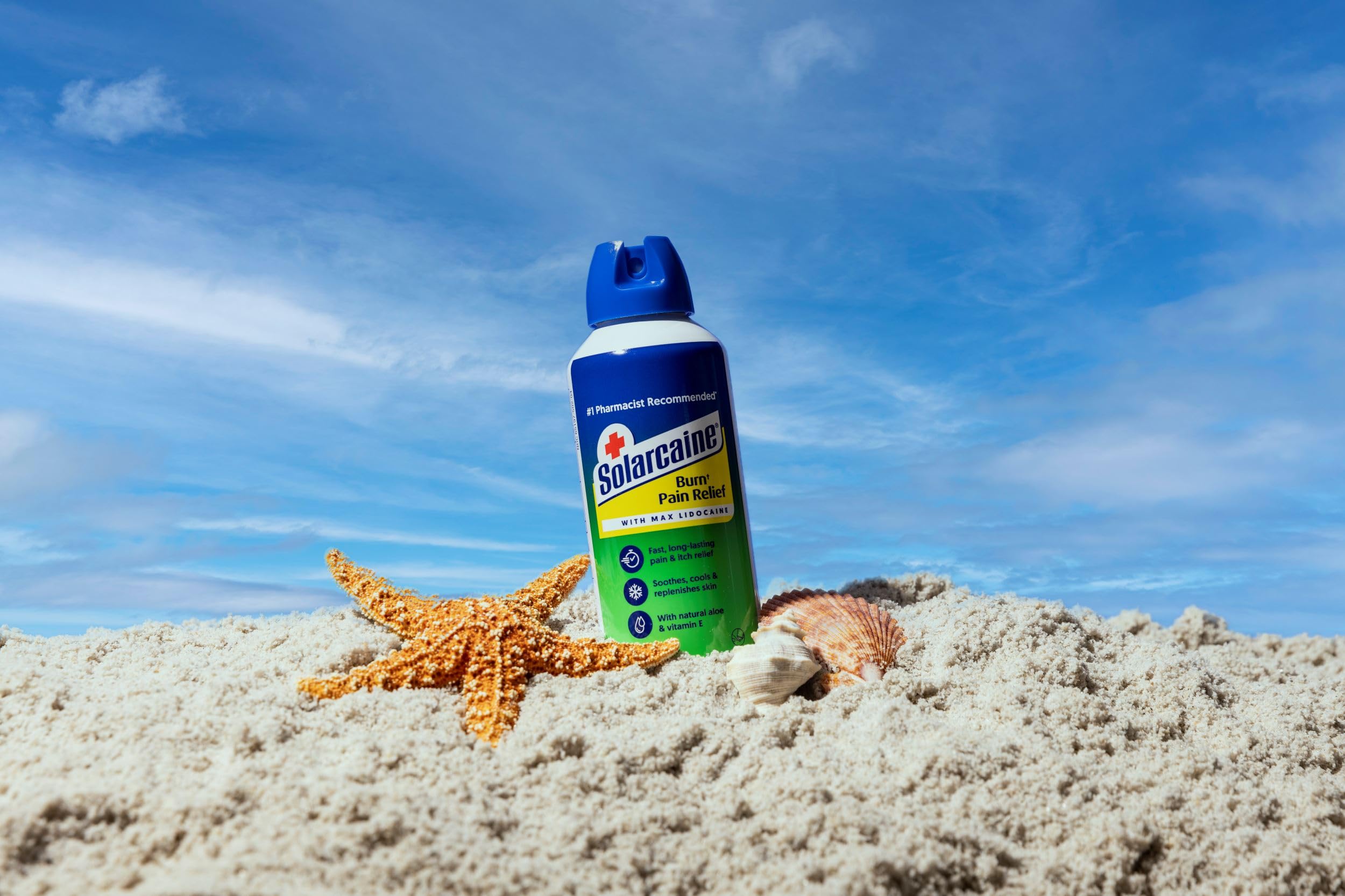 Shake well before use Solarcaine sunburn relief spray 4 oz