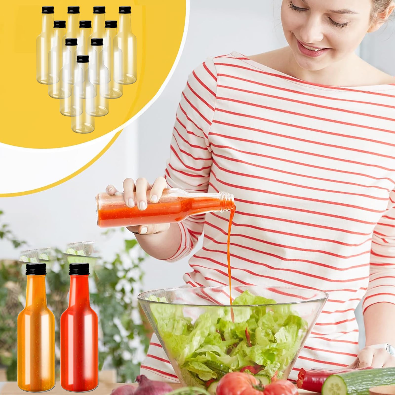 Bulk sauce bottles LECEHIVO 120 pack for travel and storage