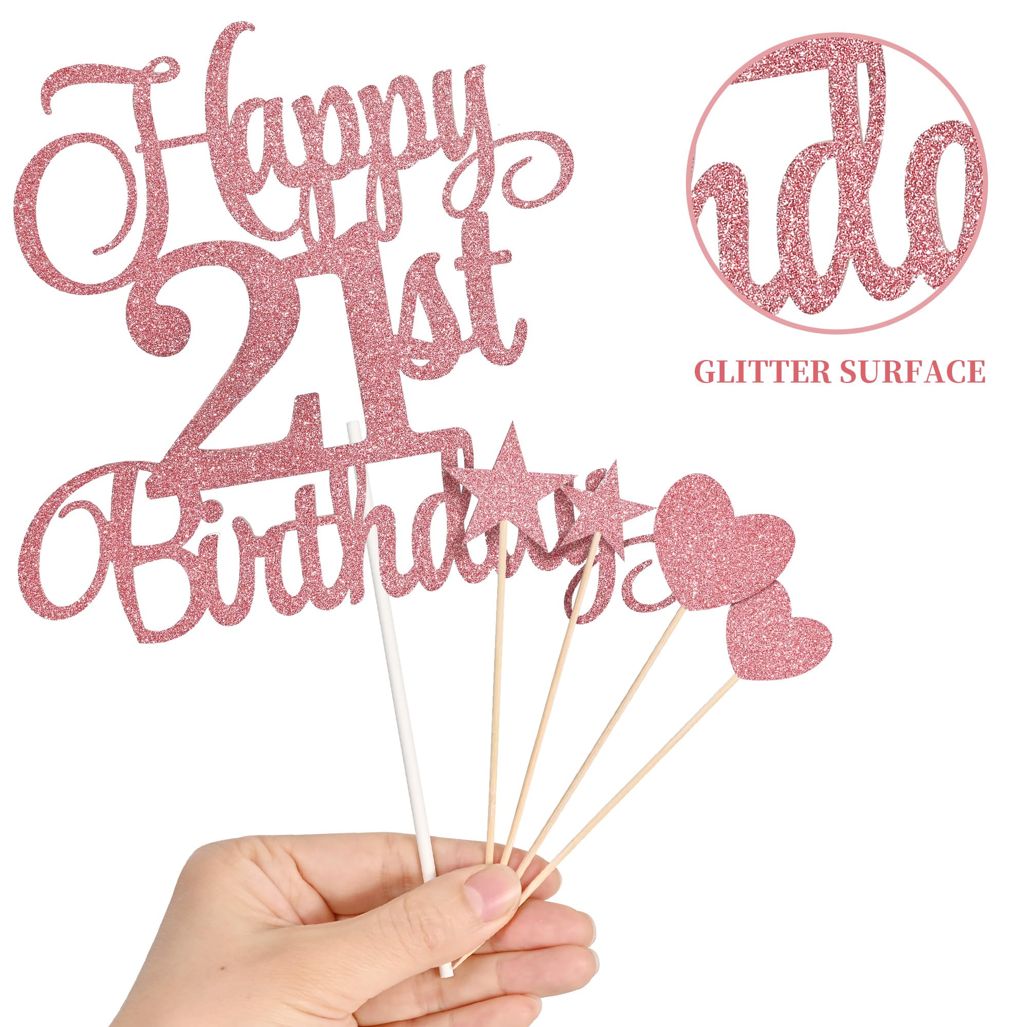 Glitter paperboard toppers for Lecferrarc set