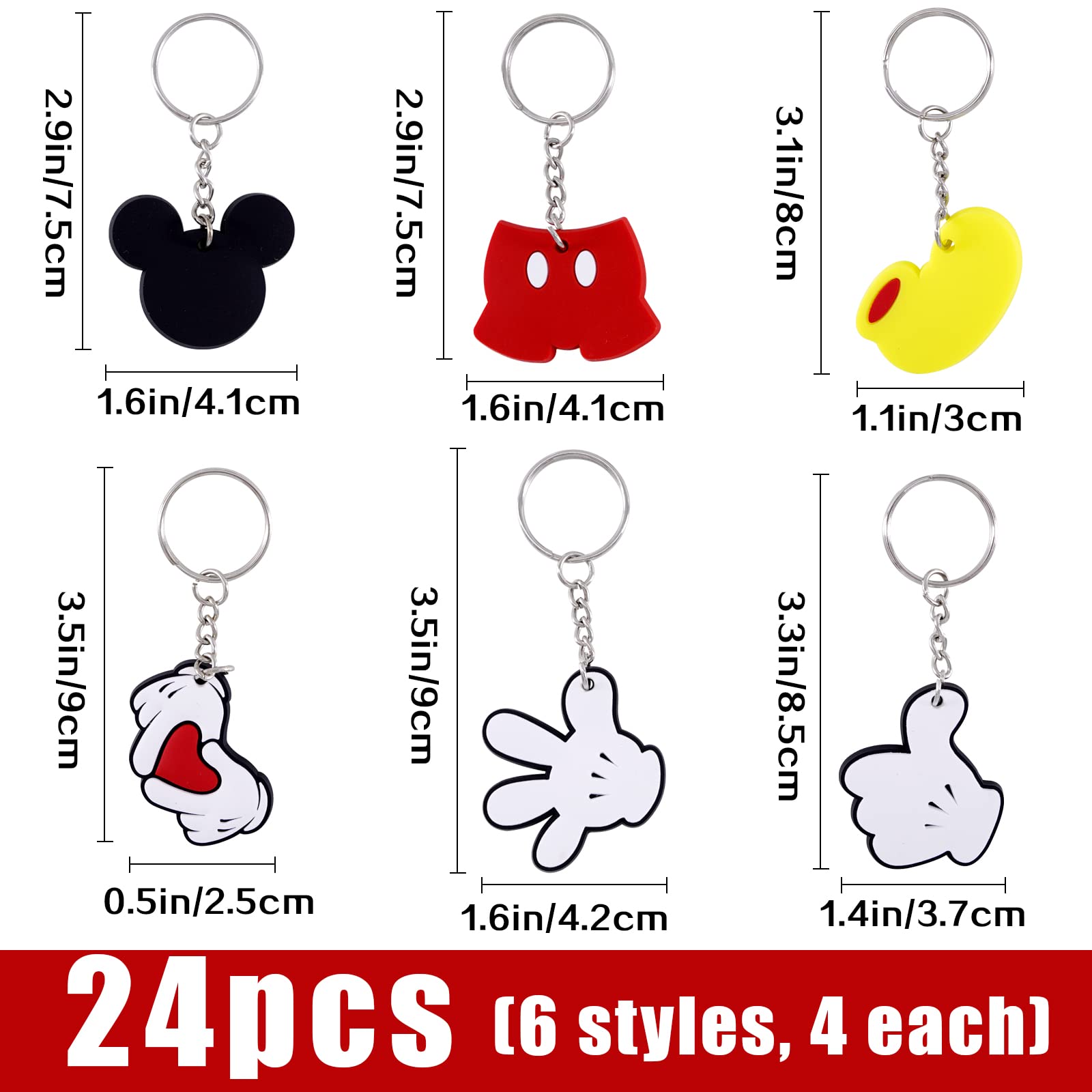 Lecinc mouse keychain style 2 silicone pendant with alloy ring