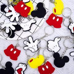 Lecinc mouse keychain style 4 silicone pendant with alloy ring