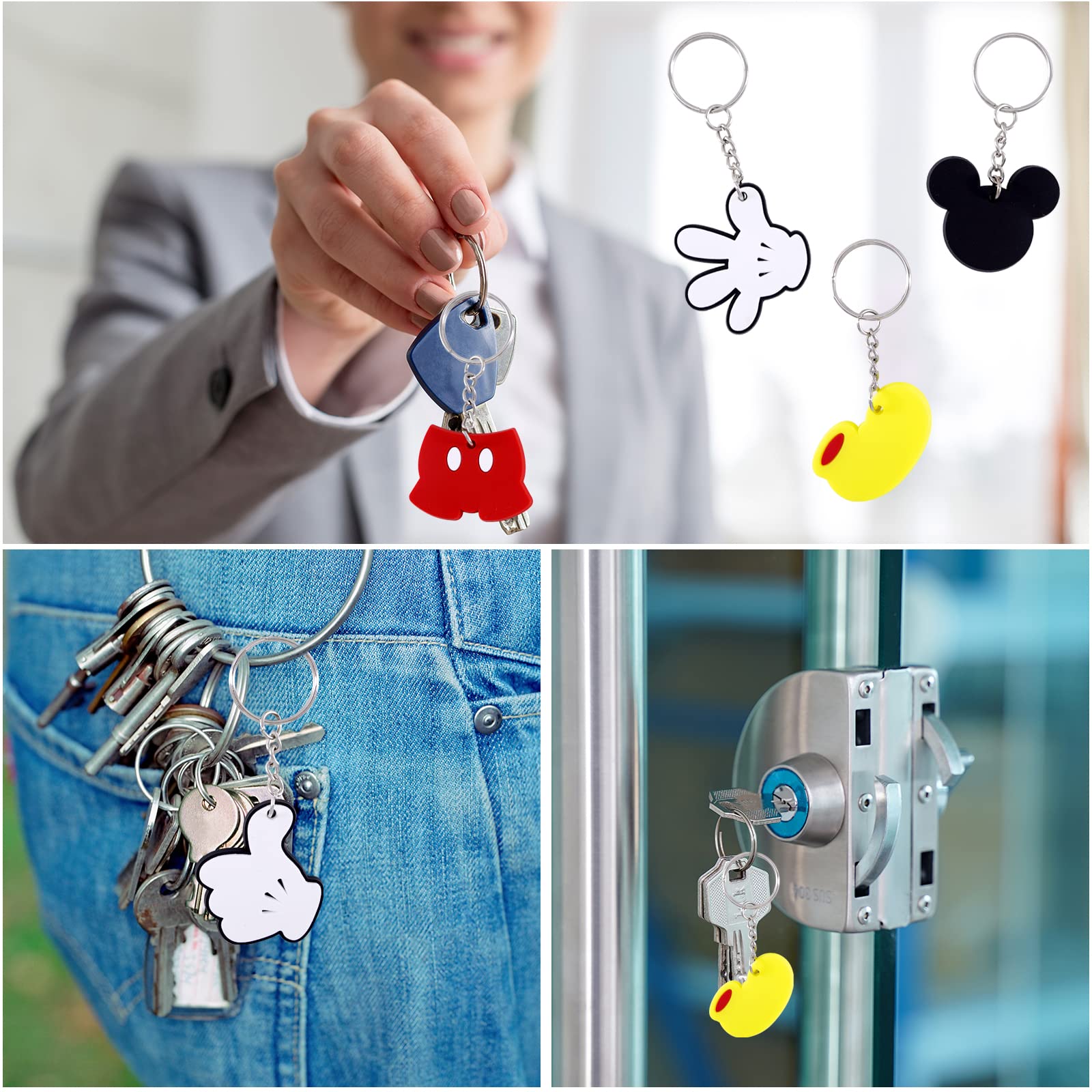 Lecinc 24 piece mouse keychains packaging image