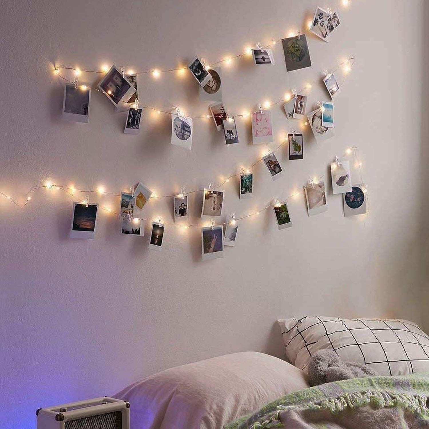 Dorm room decor with 17ft LED string lights