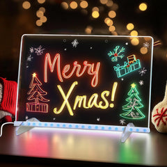 Front view of LED Drawing Board with Colors