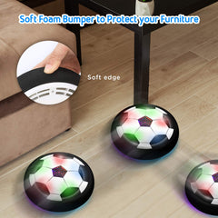 LED hover soccer ball with flashing lights for indoor outdoor play