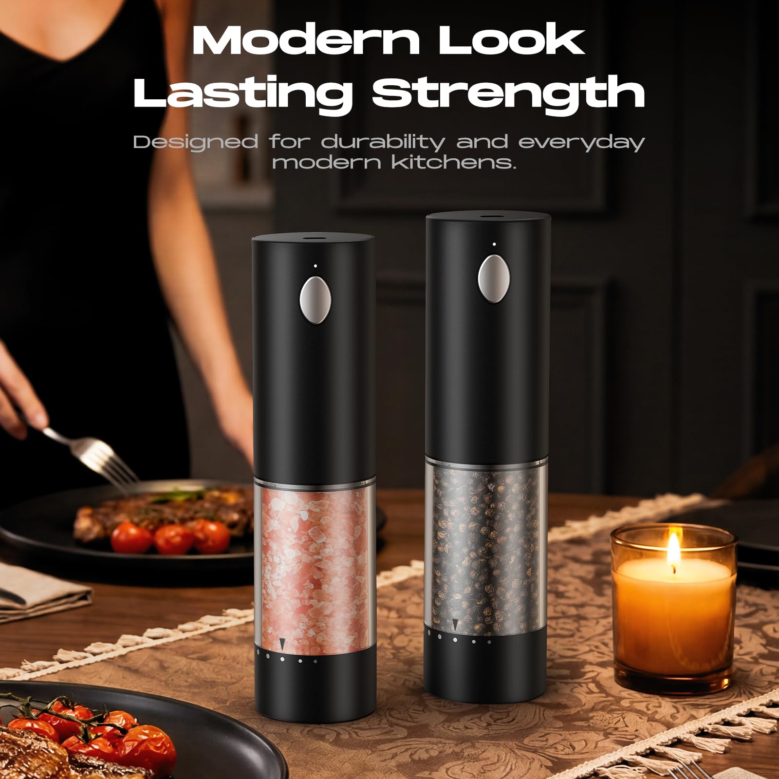 Gift-ready salt and pepper grinder set for weddings and more