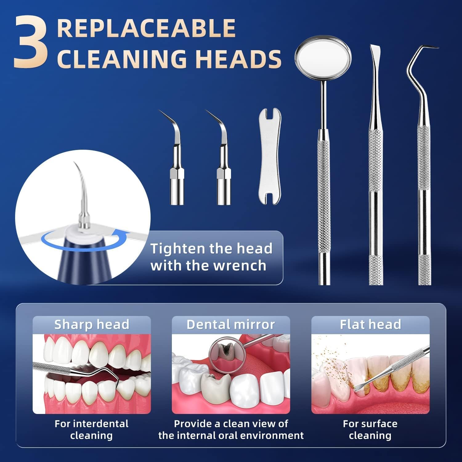 Waterproof dental calculus remover being cleaned under water