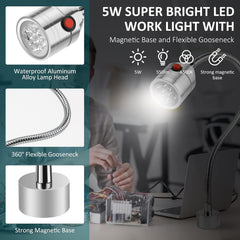 LED machine light 5W 550 lumens for lathe milling machines